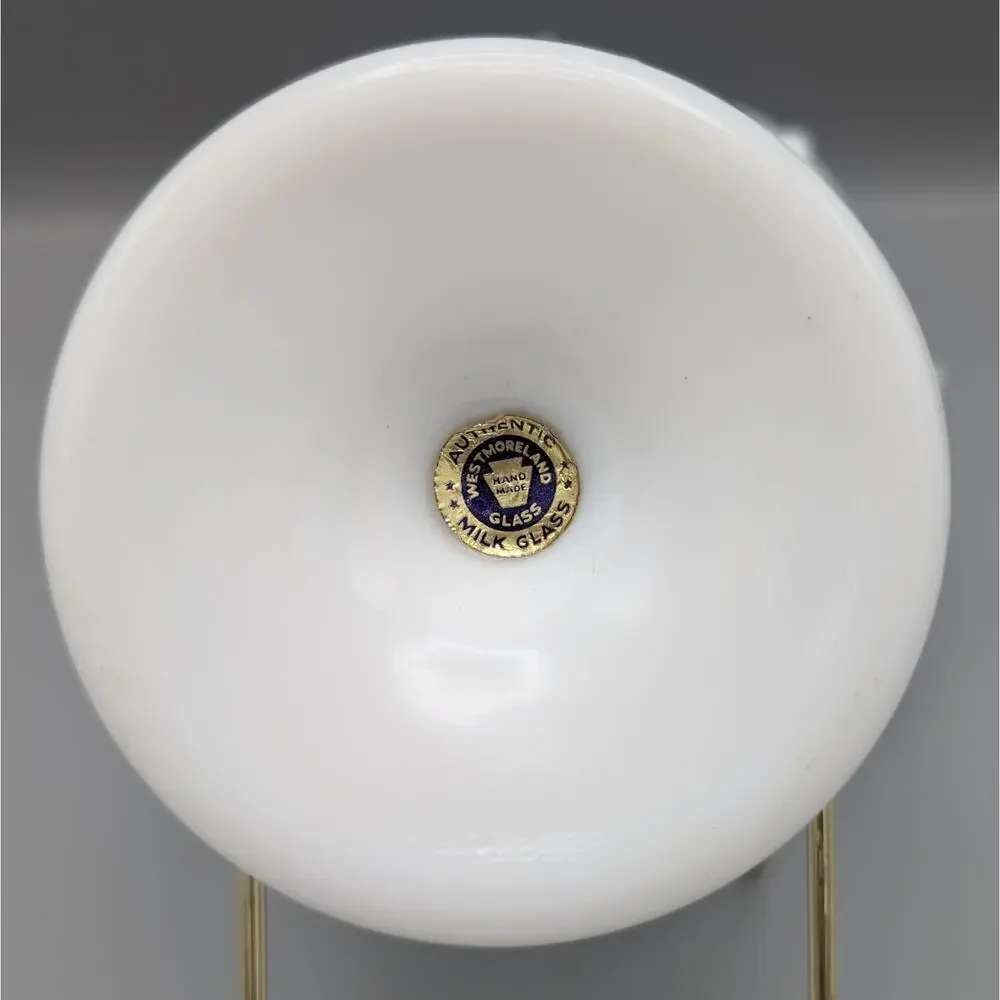 Westmoreland Paneled Grape Milk Glass Lidded Jar Candy Dish Lace Edge
